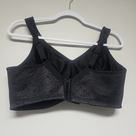 Playtex 18 Hour Side And Back Smoothing Wireless Bra Black 44DD - Picture 4 of 7